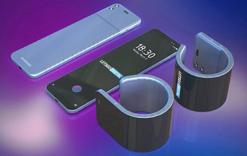 این پتنت سامسونگ یک گوشی تبدیل شونده به دستبند را نشان می دهد