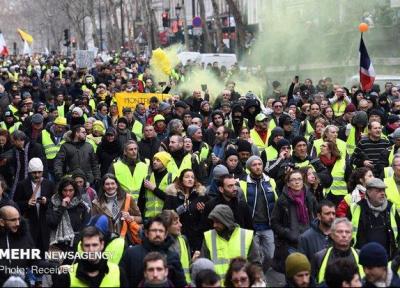 جلیقه زردها در شهرهای مختلف فرانسه تظاهرات کردند