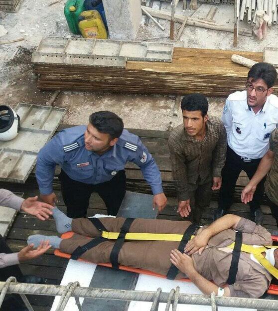 سقوط کارگر ساختمانی در کرمان