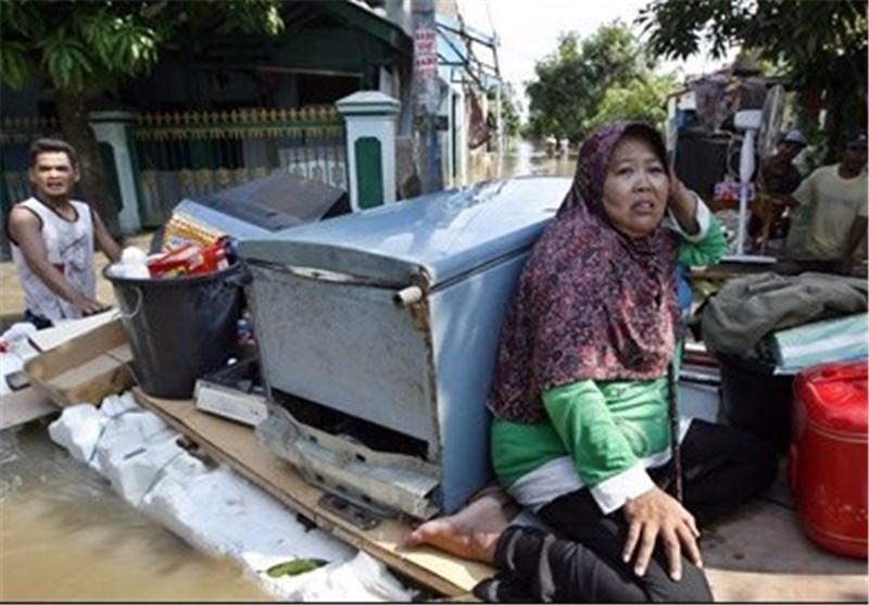 سیل اندونزی 13 کشته و 40 هزار آواره برجا گذاشت