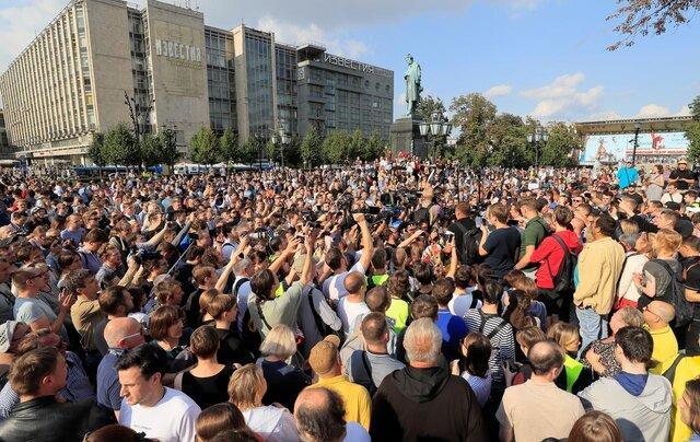 تظاهرات معترضان در مسکو