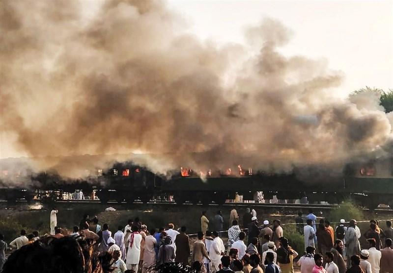 علت آتش سوزی قطار مسافربری پاکستانی مشخص شد