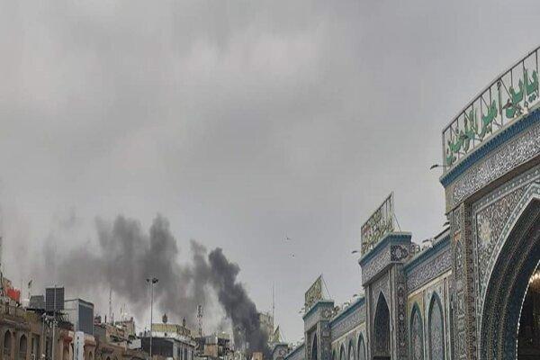 آتش سوزی هتلی در نزدیکی حرم حضرت عباس(ع) در کربلا