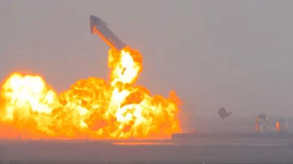 انفجار در استارشیپ اس ان 10 ، همراه با جزئیات فنی و فیلم