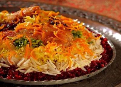 طرز تهیه شیرین پلو با مرغ مجلسی به روش رستوران